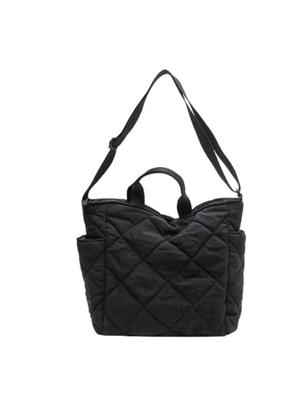 Quilted Nylon Puffer Tote Bag Lightweight Hobo Crossbody Shoulder Handbag